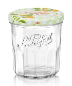 French Jam Jar & Drinking Glass with Metal Lid