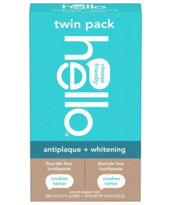 Antiplaque + Whitening Fluoride Free Toothpaste Twin Pack