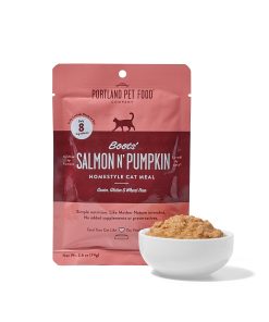 Boots' Salmon N' Pumpkin Human-Grade Cat Meal. Mixer or Meal Topper. 2.6 oz Pouch - Single