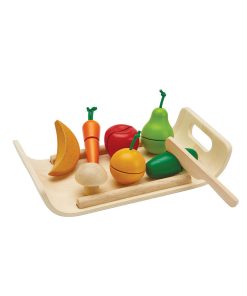 Wooden Assorted Fruit and Vegetable Food Set