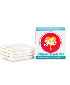 Flo Organic Bamboo Ultra-long Period Pads (Winged)