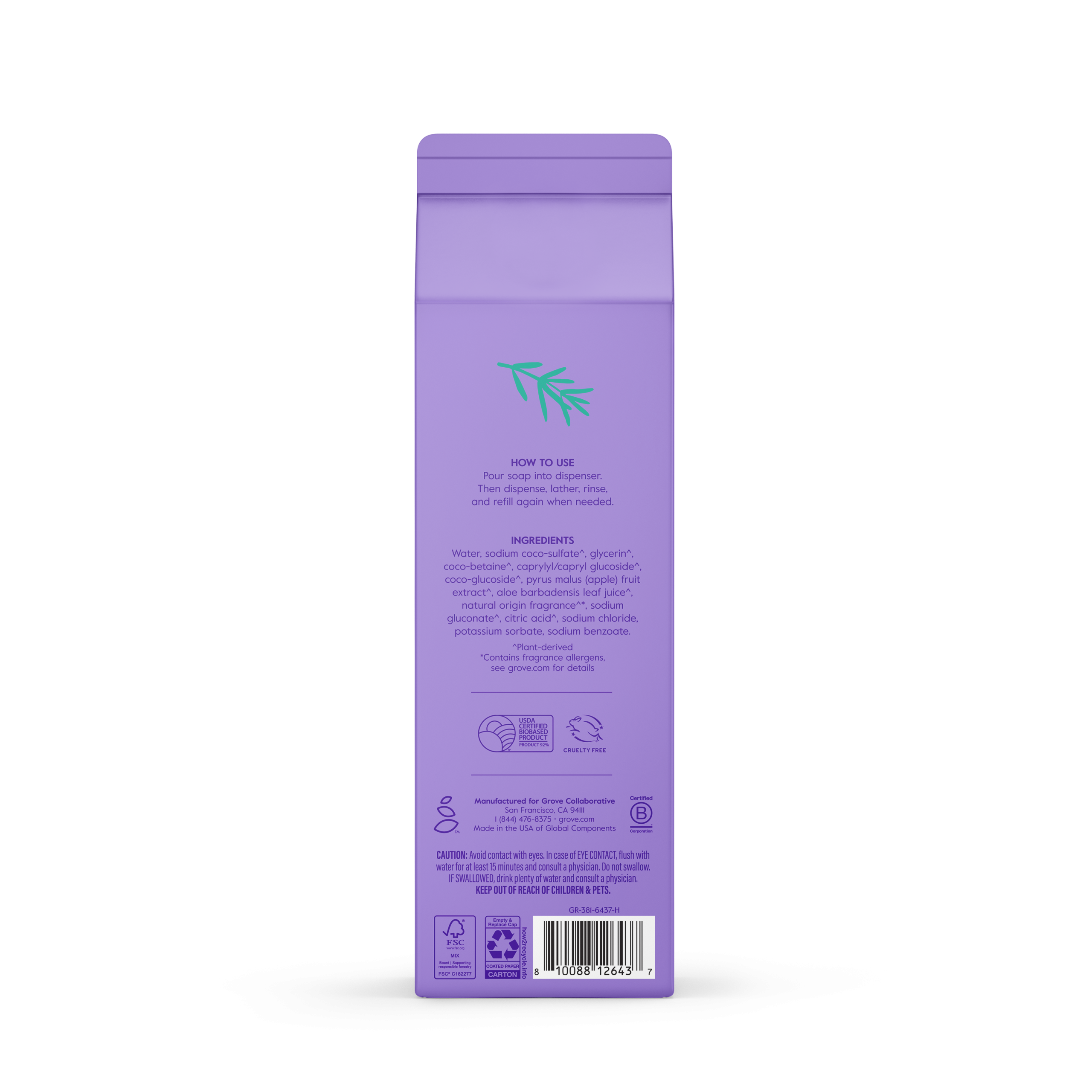 GCO_2025_Hand_Soap_Lavender_Thyme_32oz_GR-156-6437-H_Render_Back.png