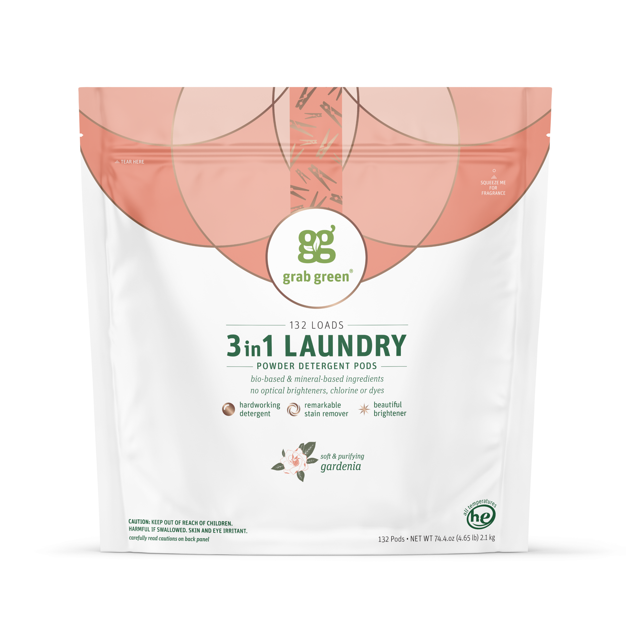 GG_2025_3in1_Laundry_Pods_132ct_Gardenia_Pouch_GG-59-3158_Render_Front.png