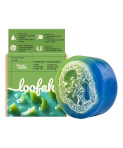 Green Juice Froth Exfoliating Loofah Bar Soap