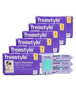 Tree Free Bamboo Diaper & Jumbo Wipes Starter Set - One Month Supply