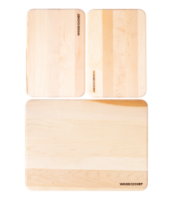 Mizu Minimalist Cutting Board Set - 100% FSC Certified Maple Wood