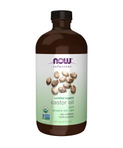 Castor Oil. Organic in Amber Glass