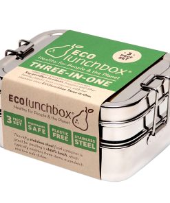 Three-in-One Classic Stainless Steel Lunch Box Set