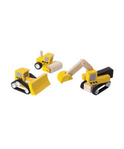 3 Piece Wooden Road Construction Set