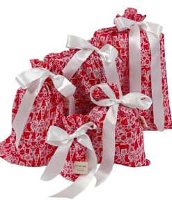 Reusable Gift Bags Set - 100% Cotton