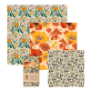 Essentials Beeswax Wraps – 3-Pack Reusable Food Wraps. Floral Prints