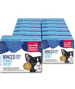 Minced Wet Cat Food Turkey in Bone Broth Gravy