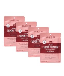 Boots' Salmon N' Pumpkin Homestyle Wet Puree Cat Food Meal. Human-Grade. Grain-Free. 2.6 oz Pouches