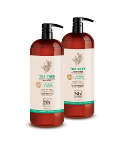 Tea Tree Shampoo & Conditioner 1 Liter Luxe Set