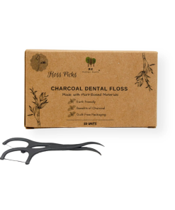 Charcoal Dental Floss Picks