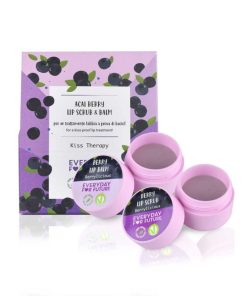 Moisturizing Blueberry Lip Balm & Lip Scrub Kiss Therapy Kit