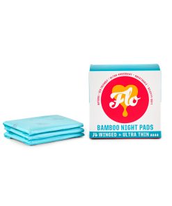 Flo Organic Bamboo Night Period Pads (Winged)