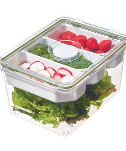 Large Produce Bin with 3 Dividers made with Recycled Plastic