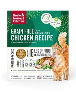 Human-Grade. Grain Free Chicken Dehydrated Wet Cat Food. 4 lbs box -makes 16 lbs of food