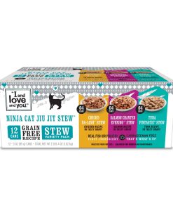 Ninja Stew Variety Pack - Chicken. Salmon and Tuna Canned Cat Food. 3oz. 12-Pack