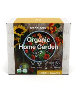 Organic Edible Flower Garden Kit - Includes 100% USDA Organic Certified and Non-GMO Seeds