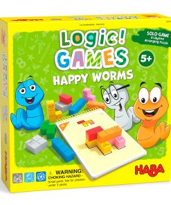 Logic! GAMES: Happy Worms - Sustainably Sourced Wood. 5+ Years