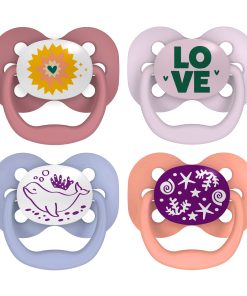 Advantage Glow-in-the-Dark Baby Pacifier. Stage 1. Fully Symmetrical Soother with Soft Silicone Bulb