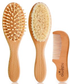 Wooden Baby Hair Brush & Comb Set