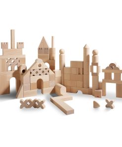 Basic Building Blocks - Extra Large Wooden Starter Set made from sustainably sourced wood