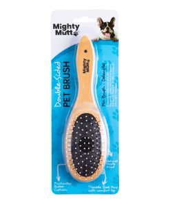 Bamboo Grooming Brush for Pets - Double Sided Combo Brush