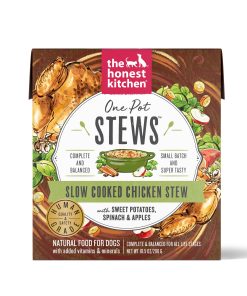 Human-Grade Wet Dog Food. One Pot Slow Cooked Chicken Stew with Sweet Potato. Spinach & Apples. Pack of 6